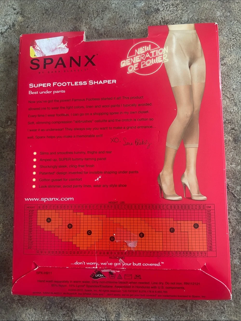 SPANX Super Nude Footless Shaper Tummy Control Size E